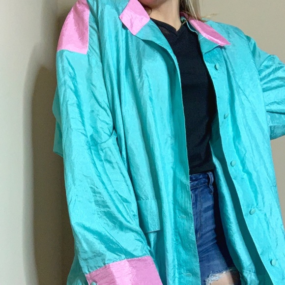 Vintage Jackets & Blazers - Vintage 80s funky color block track jacket